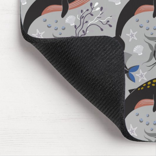 Muster der Wassertiere | Meeresunterwasser 23 Mousepad (Ecke)