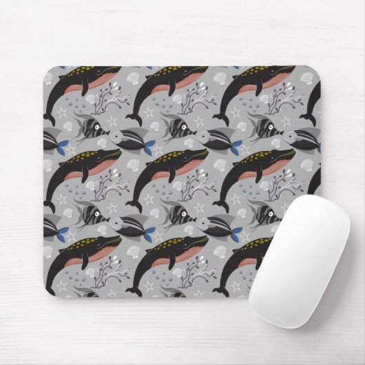 Muster der Wassertiere | Meeresunterwasser 23 Mousepad (Mit Mouse)