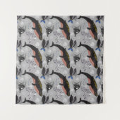 Muster der Wassertiere | Meeresunterwasser 23 Wandteppich (Vorderseite (Horizontal))