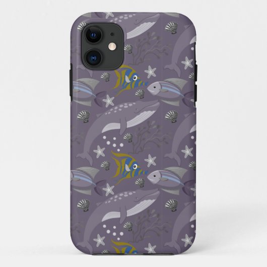 Muster der Wassertiere | Meeresunterwasser 24 Case-Mate iPhone Hülle (Rückseite)