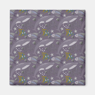 Muster der Wassertiere   Meeresunterwasser 24 Magnet