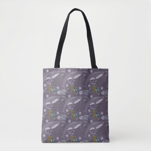 Muster der Wassertiere | Meeresunterwasser 24 Tasche (Vorderseite)