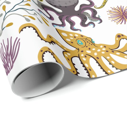 Muster der Wassertiere | Meeresunterwasser 26 Geschenkpapier (Rolleneckpunkt)