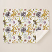 Muster der Wassertiere | Meeresunterwasser 26 Sherpadecke (Vorderseite (Horizontal))