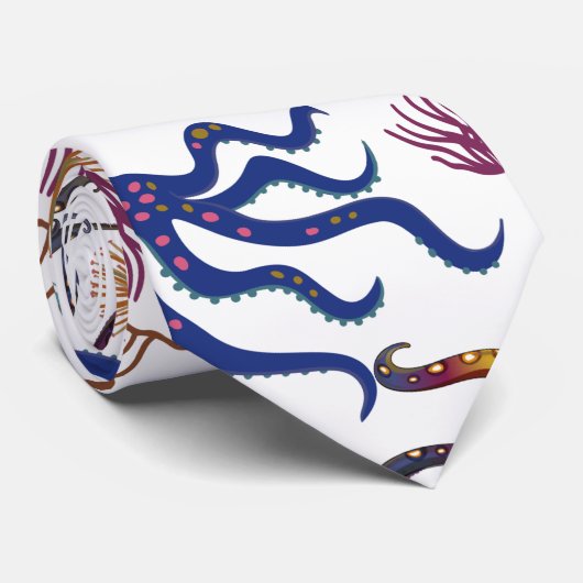 Muster der Wassertiere | Meeresunterwasser 27 Krawatte (Gerollt)