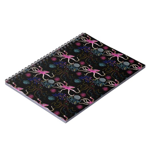 Muster der Wassertiere | Meeresunterwasser 28 Notizblock (Linke Seite)