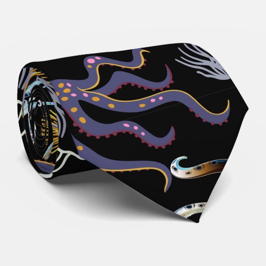 Muster der Wassertiere | Meeresunterwasser 29 Krawatte (Gerollt)