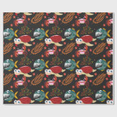 Muster der Wassertiere | Meeresunterwasser 30 Geschenkpapier (Flach)