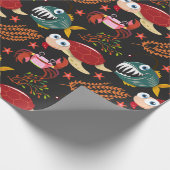 Muster der Wassertiere | Meeresunterwasser 30 Geschenkpapier (Ecke)