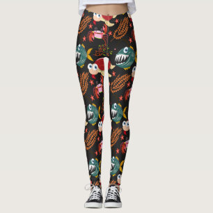 Muster der Wassertiere Meeresunterwasser 30 Leggings