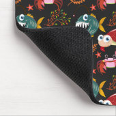 Muster der Wassertiere | Meeresunterwasser 30 Mousepad (Ecke)