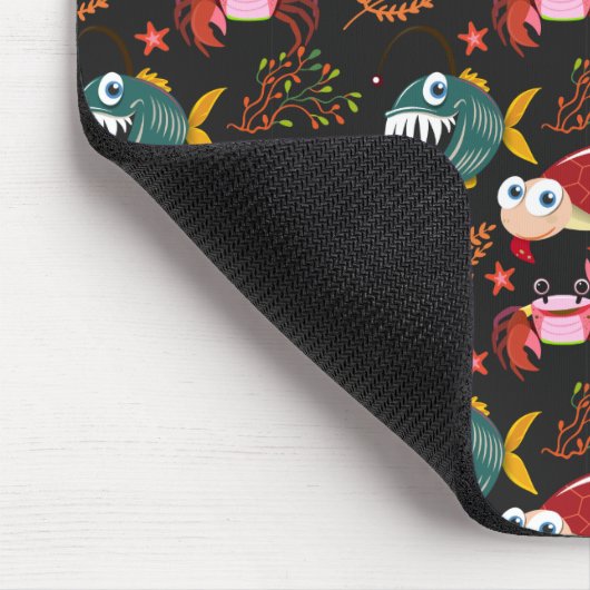 Muster der Wassertiere | Meeresunterwasser 30 Mousepad (Ecke)