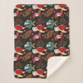 Muster der Wassertiere | Meeresunterwasser 30 Sherpadecke (Vorderseite)