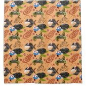 Muster der Wassertiere | Meeresunterwasser 32 Duschvorhang (Vorderseite)