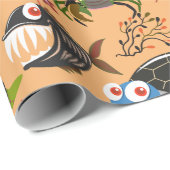 Muster der Wassertiere | Meeresunterwasser 32 Geschenkpapier (Rolleneckpunkt)