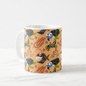 Muster der Wassertiere | Meeresunterwasser 32 Kaffeetasse (Vorderseite Links)