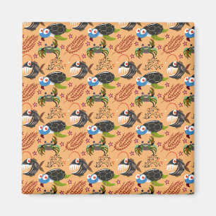 Muster der Wassertiere   Meeresunterwasser 32 Magnet