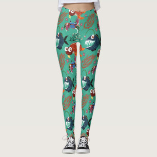 Muster der Wassertiere Meeresunterwasser 33 Leggings