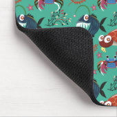Muster der Wassertiere | Meeresunterwasser 33 Mousepad (Ecke)