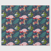 Muster der Wassertiere | Meeresunterwasser 34 Geschenkpapier (Flach)