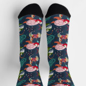 Muster der Wassertiere | Meeresunterwasser 34 Socken (Oben)