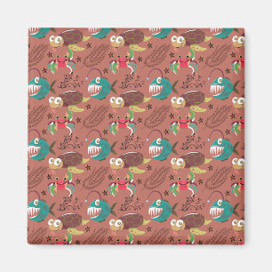 Muster der Wassertiere Meeresunterwasser 35 Magnet