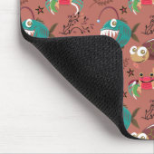 Muster der Wassertiere | Meeresunterwasser 35 Mousepad (Ecke)