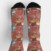 Muster der Wassertiere | Meeresunterwasser 35 Socken (Oben)