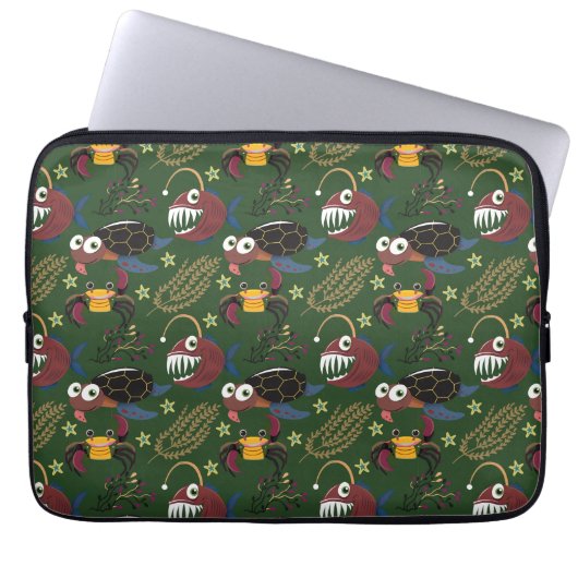 Muster der Wassertiere | Meeresunterwasser 38 Laptopschutzhülle (Vorderseite)