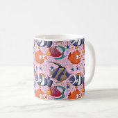 Muster der Wassertiere | Meeresunterwasser 39 Kaffeetasse (VorderseiteRechts)
