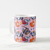Muster der Wassertiere | Meeresunterwasser 39 Kaffeetasse (Vorderseite Links)