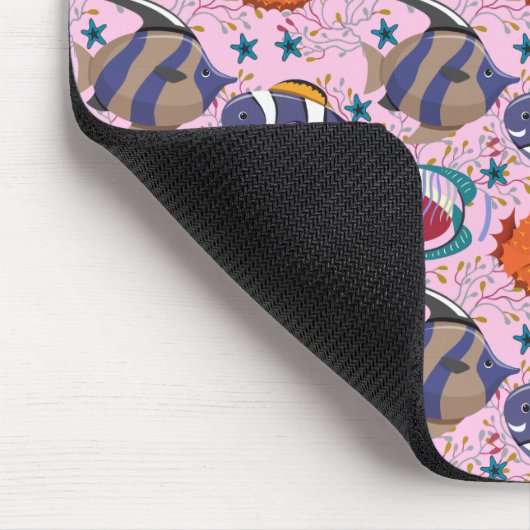 Muster der Wassertiere | Meeresunterwasser 39 Mousepad (Ecke)