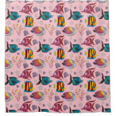 Muster der Wassertiere | Meeresunterwasser 3 Duschvorhang (Vorderseite)