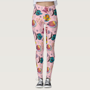 Muster der Wassertiere Meeresunterwasser 3 Leggings