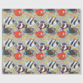 Muster der Wassertiere | Meeresunterwasser 40 Geschenkpapier (Flach)