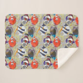 Muster der Wassertiere | Meeresunterwasser 40 Sherpadecke (Vorderseite (Horizontal))