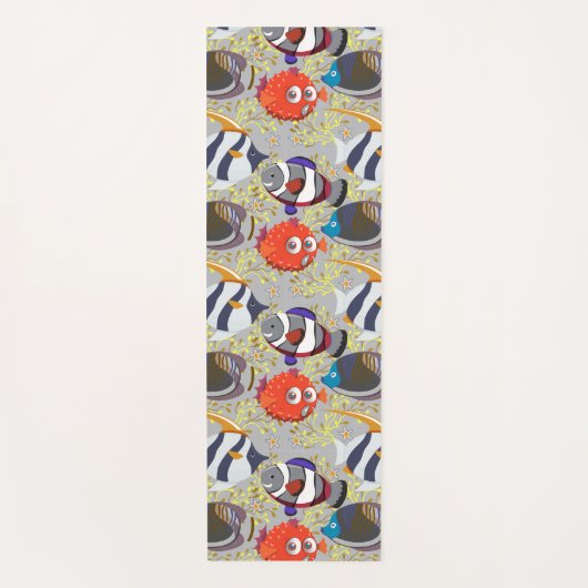 Muster der Wassertiere | Meeresunterwasser 40 Yogamatte (Vorderseite)