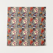 Muster der Wassertiere | Meeresunterwasser 41 Wandteppich (Vorderseite (Horizontal))