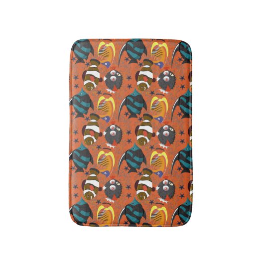 Muster der Wassertiere | Meeresunterwasser 42 Badematte (Vorderseite Vertikal)