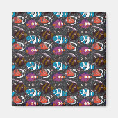 Muster der Wassertiere | Meeresunterwasser 43 Magnet (Vorne)