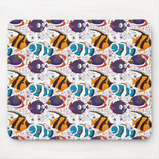Muster der Wassertiere | Meeresunterwasser 44 Mousepad (Vorne)