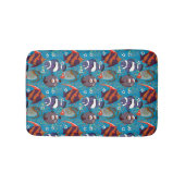 Muster der Wassertiere | Meeresunterwasser 45 Badematte (Vorderseite)