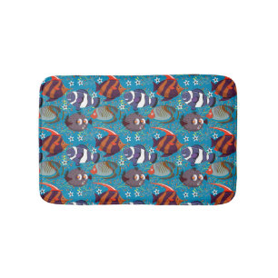 Muster der Wassertiere Meeresunterwasser 45 Badematte