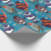 Muster der Wassertiere | Meeresunterwasser 45 Geschenkpapier (Ecke)