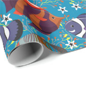 Muster der Wassertiere | Meeresunterwasser 45 Geschenkpapier (Rolleneckpunkt)