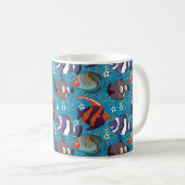 Muster der Wassertiere | Meeresunterwasser 45 Kaffeetasse (VorderseiteRechts)