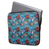 Muster der Wassertiere | Meeresunterwasser 45 Laptopschutzhülle (Vorderseite Links)