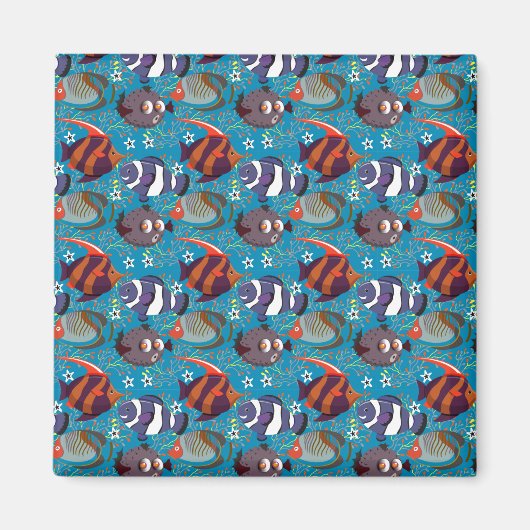 Muster der Wassertiere | Meeresunterwasser 45 Magnet (Vorne)