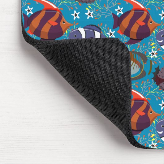 Muster der Wassertiere | Meeresunterwasser 45 Mousepad (Ecke)