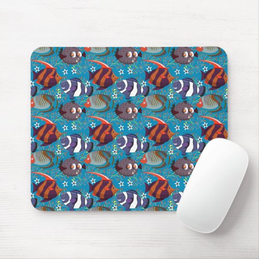 Muster der Wassertiere | Meeresunterwasser 45 Mousepad (Mit Mouse)